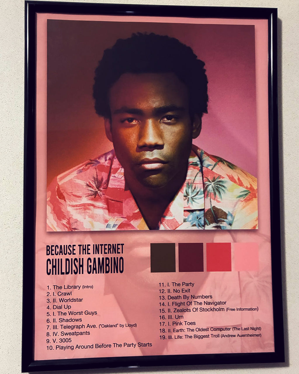 custom colour palette album artwork Childish gambino