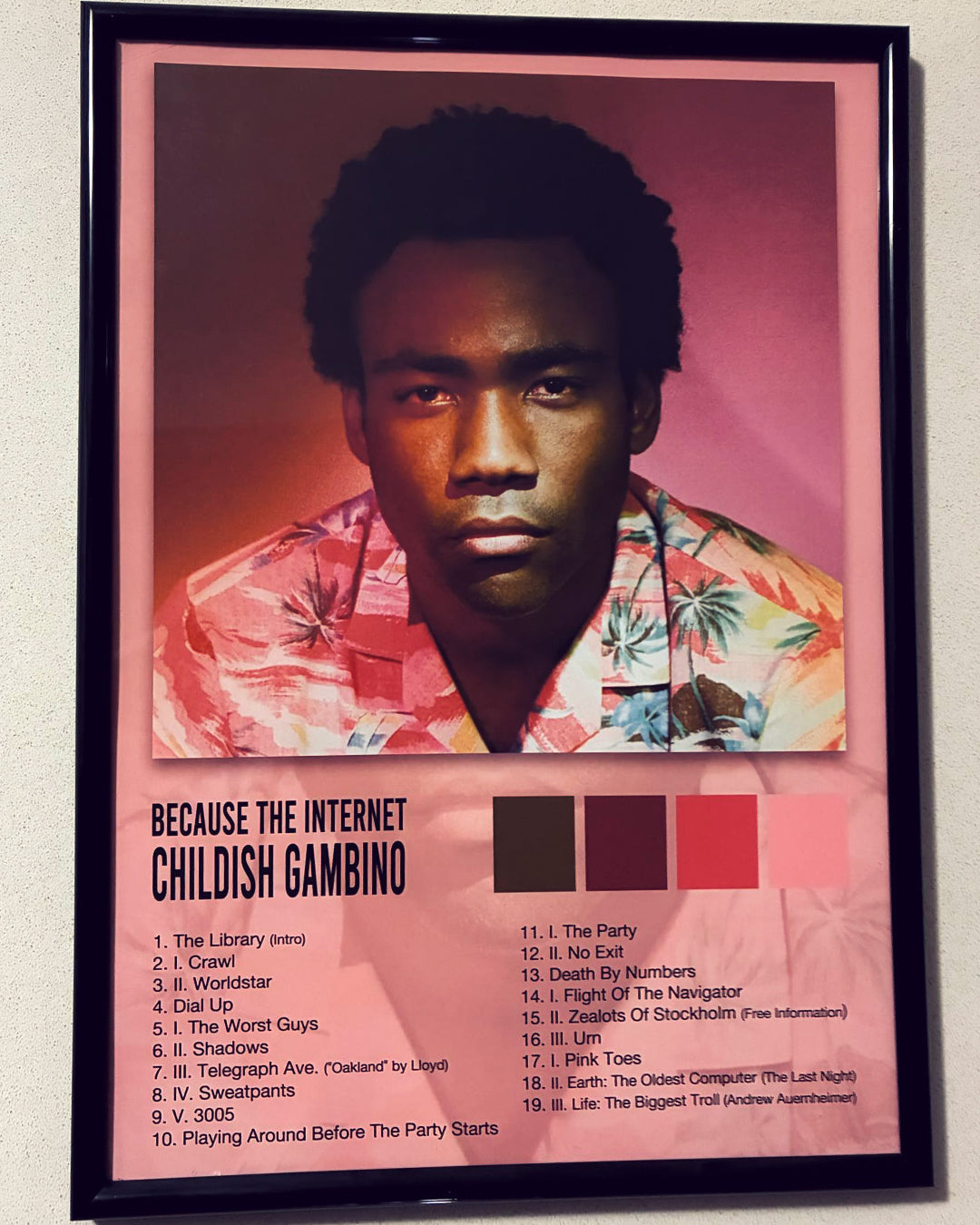 custom colour palette album artwork Childish gambino