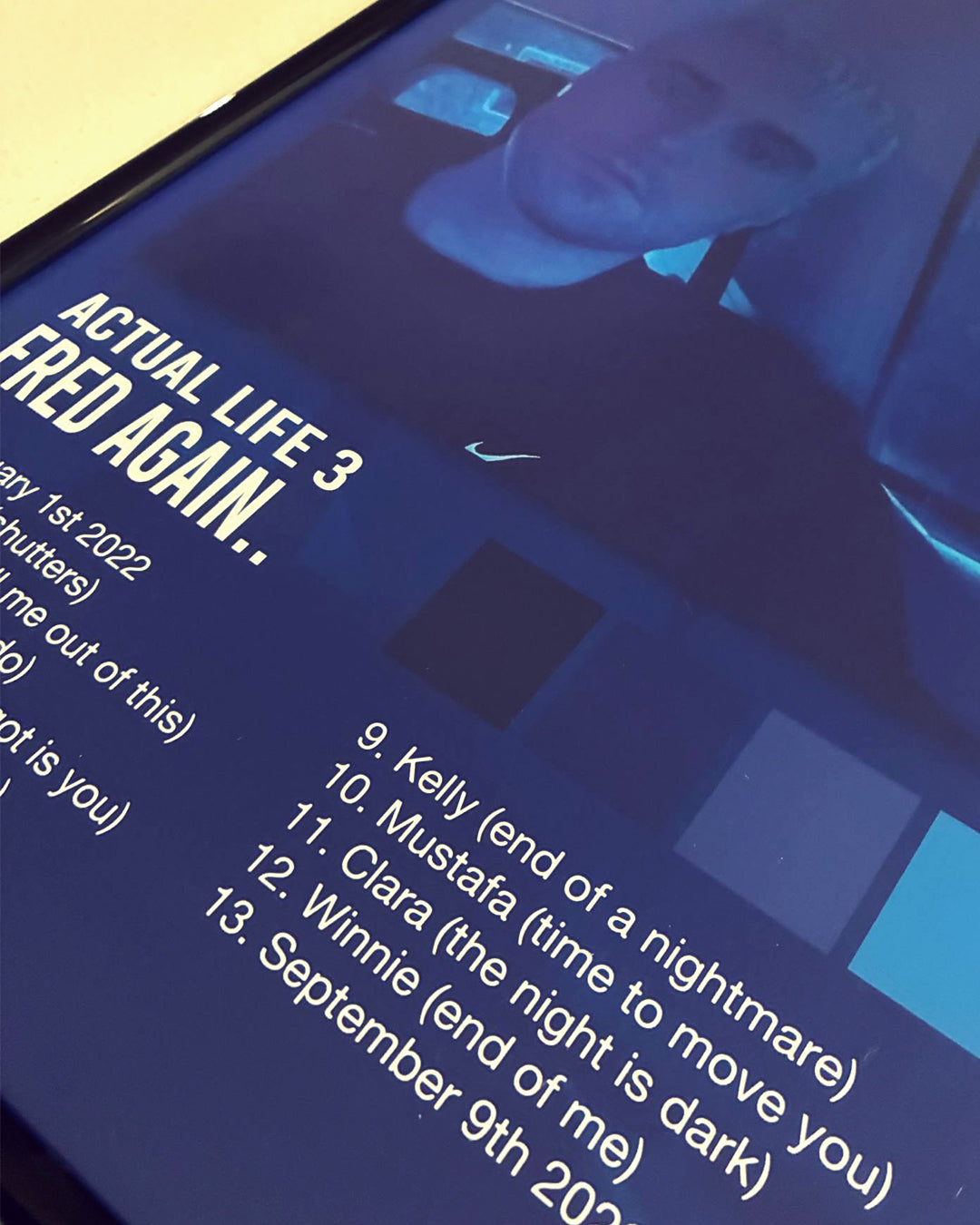 custom colour palette album artwork Fred Again