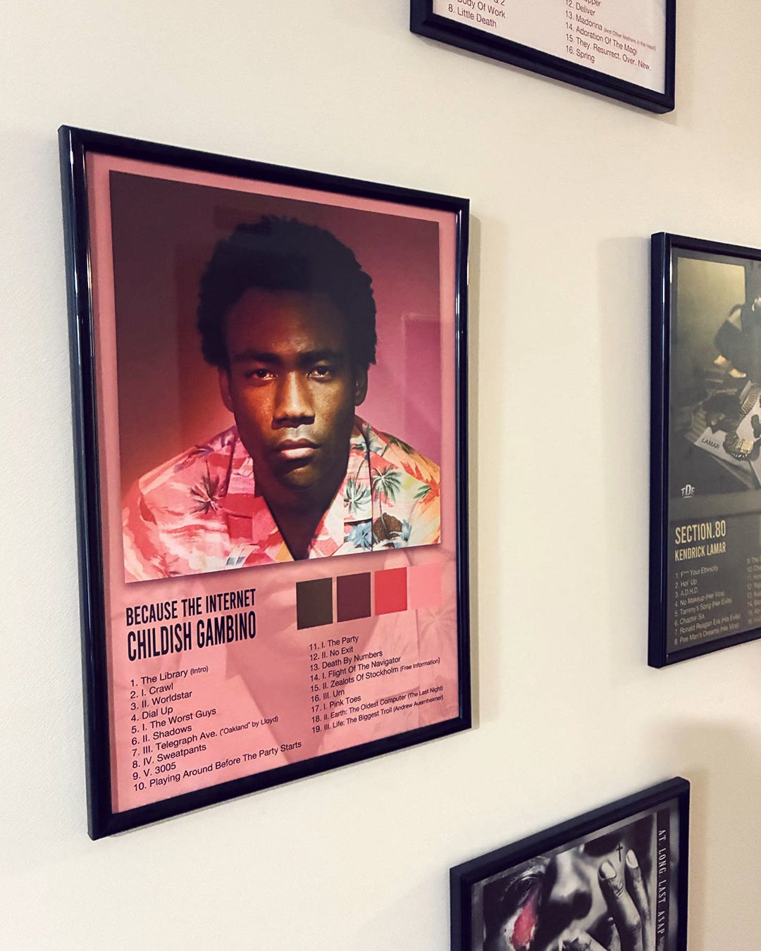 custom colour palette album artwork childish gambino because the internet